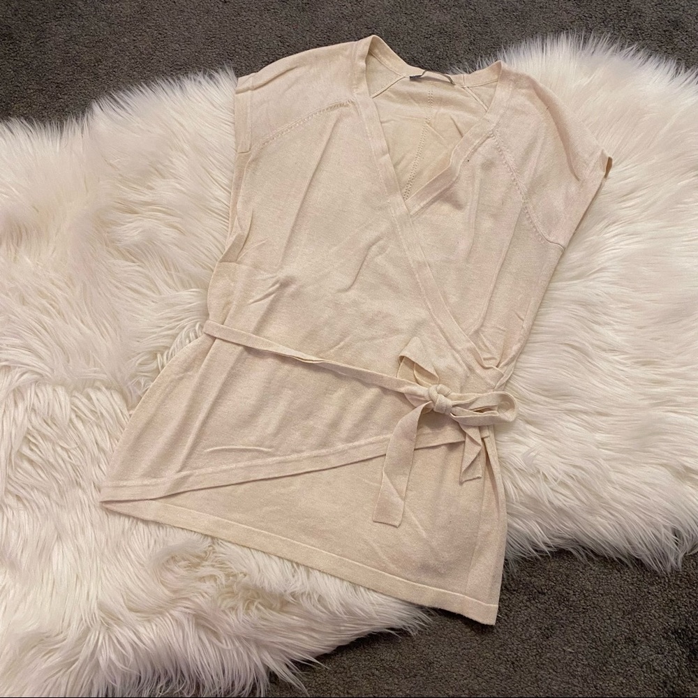 Faux-wrap sweater